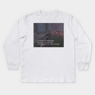 Silent Hill 1 Harry Mason Probably A Doghouse Meme Kids Long Sleeve T-Shirt